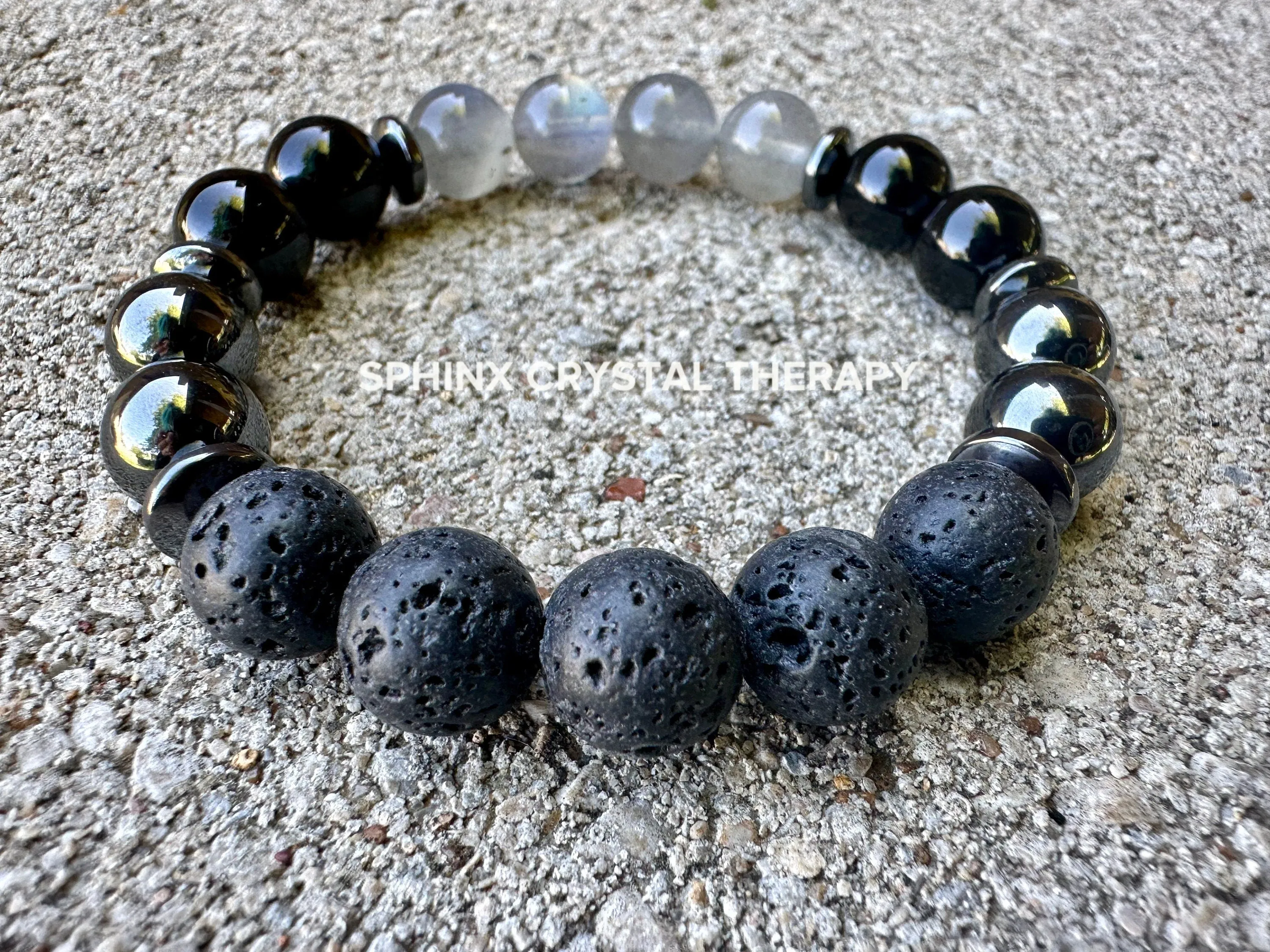 10MM Empath Protection - Aura Shield " The Empath's Raincoat " High Quality Real Gemstones - Spiritual Crystal Healing Bracelet