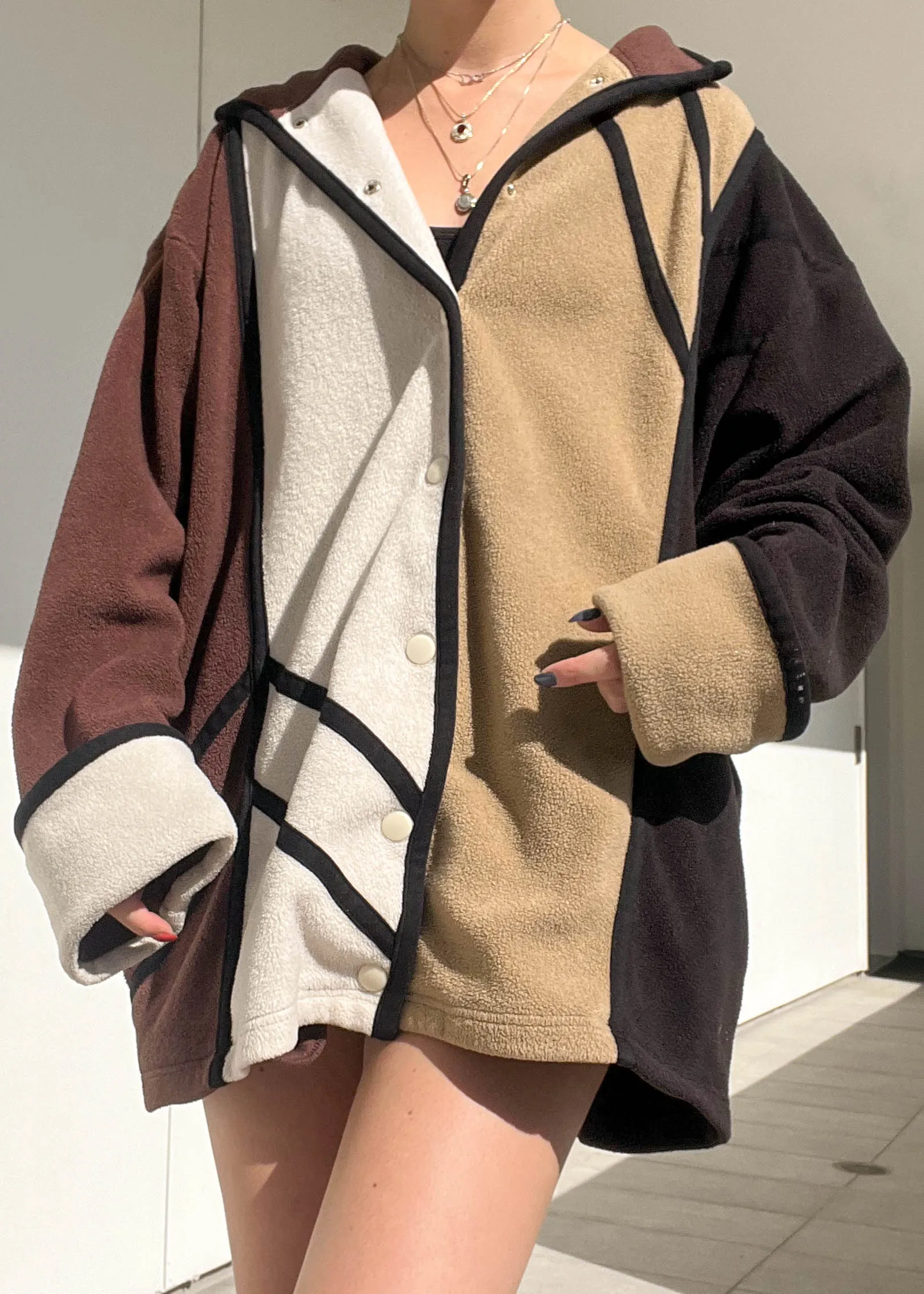 80's Color-Block Snap Fleece (XL)