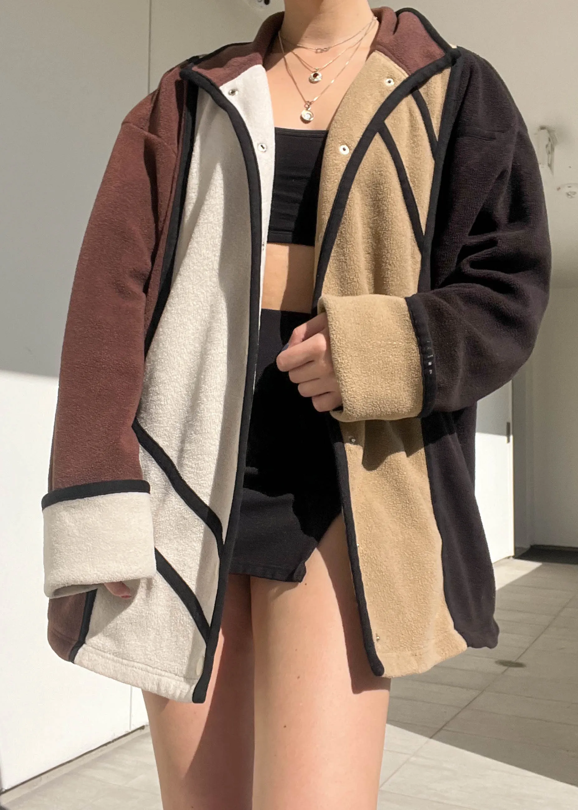 80's Color-Block Snap Fleece (XL)