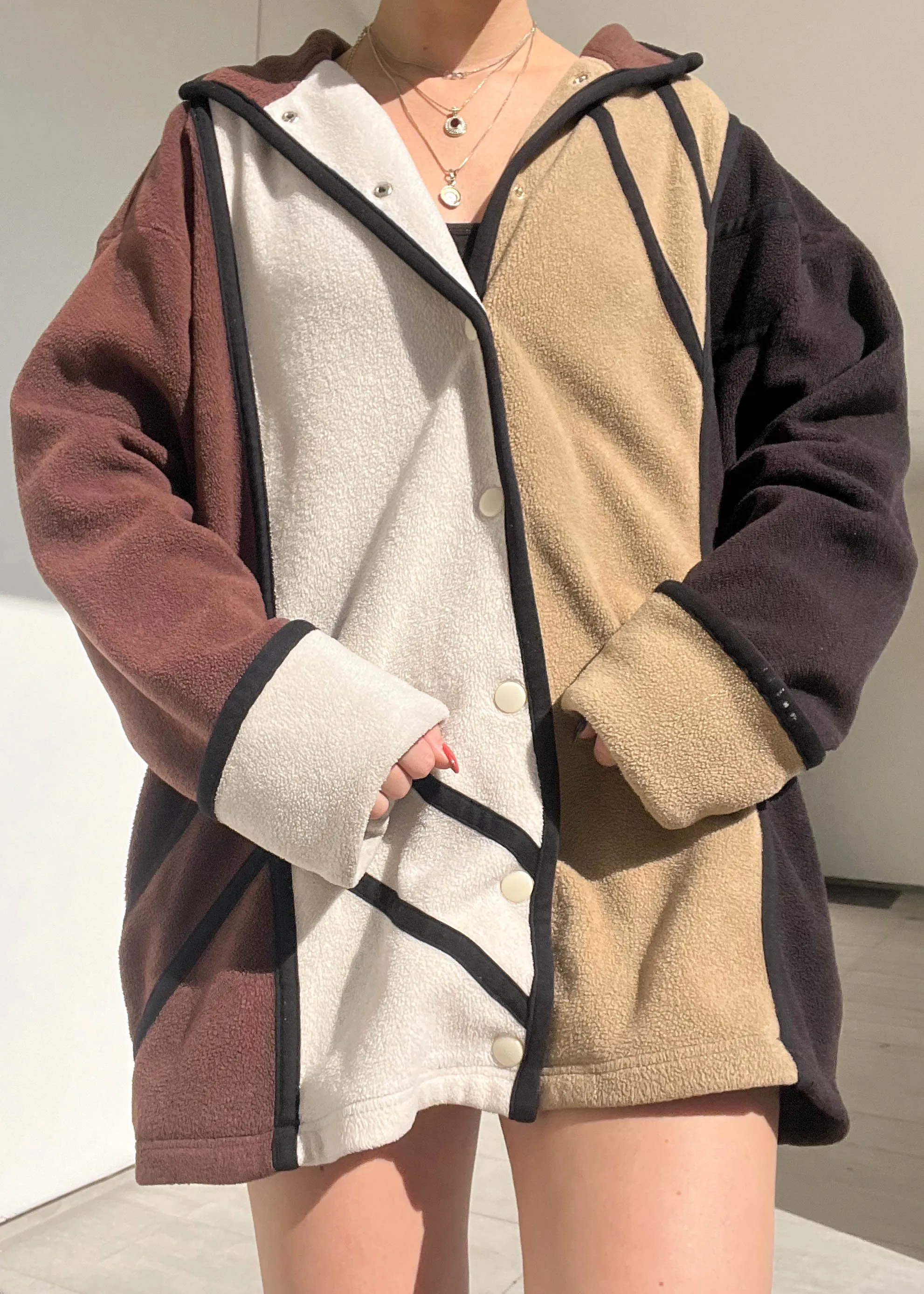 80's Color-Block Snap Fleece (XL)