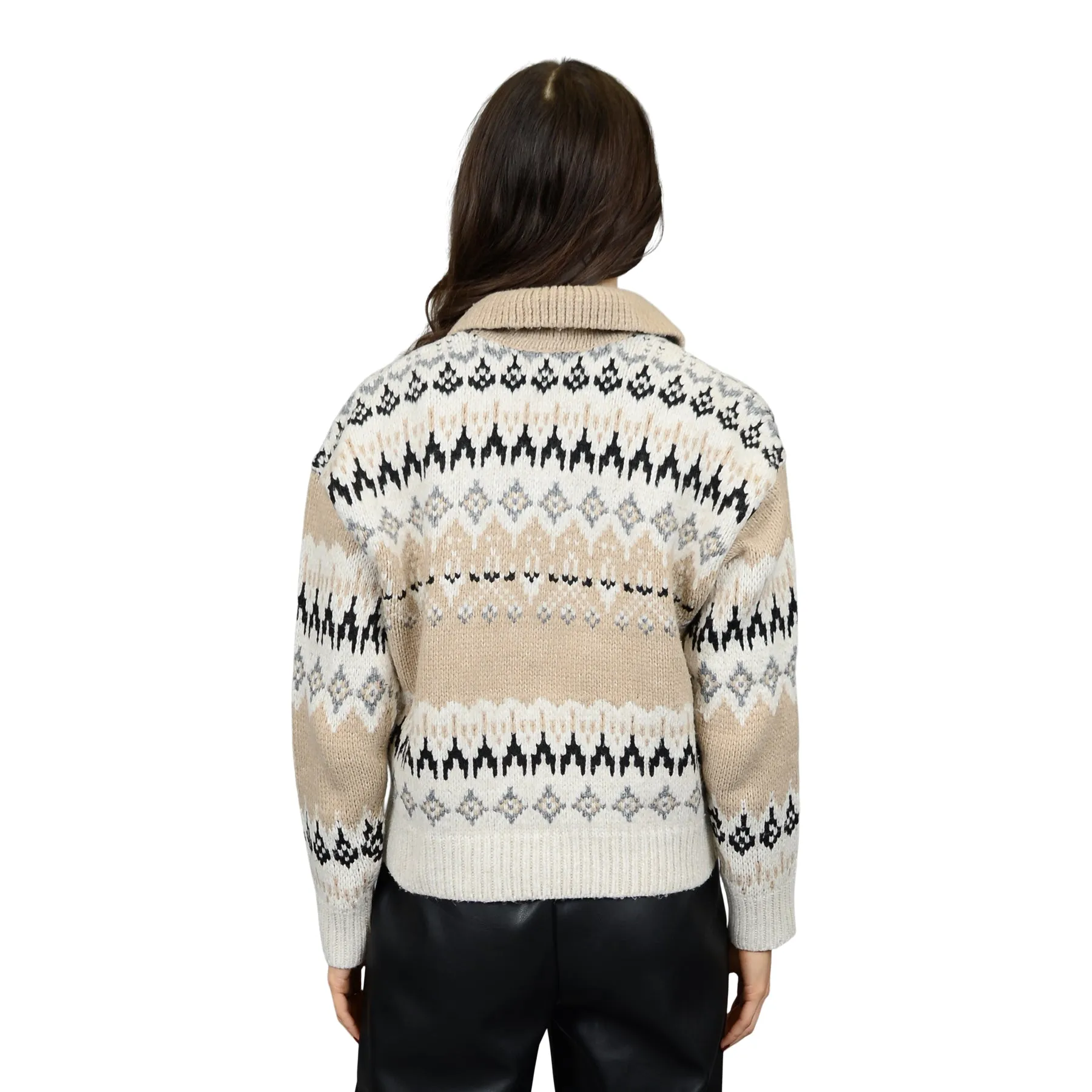 Adwoa Fairisle Polo Neck Sweater