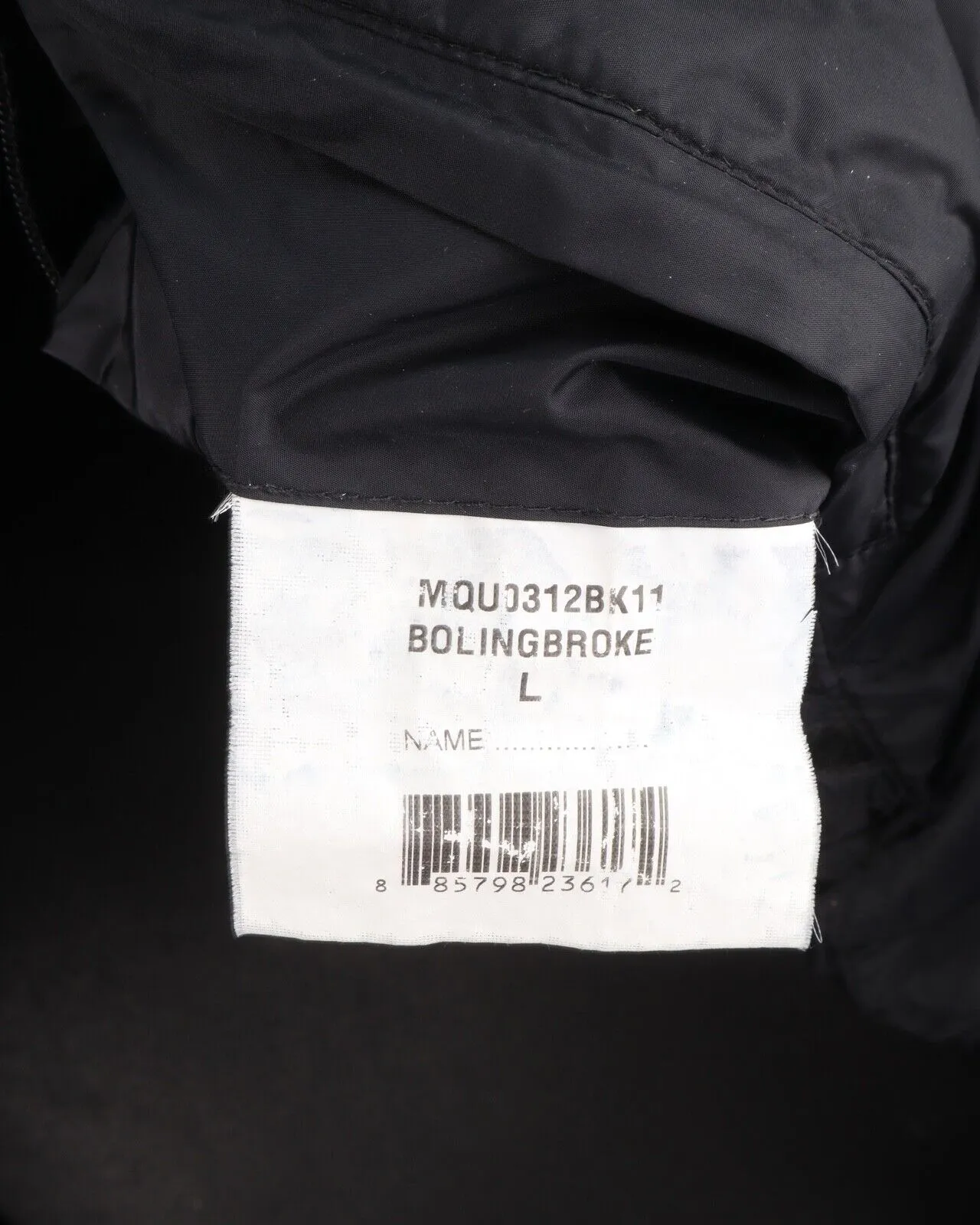 BARBOUR Bolingbroke Jacket Black Quilted Down Puffer Coat Parka Men's Size L