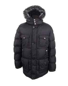 BARBOUR Bolingbroke Jacket Black Quilted Down Puffer Coat Parka Men's Size L