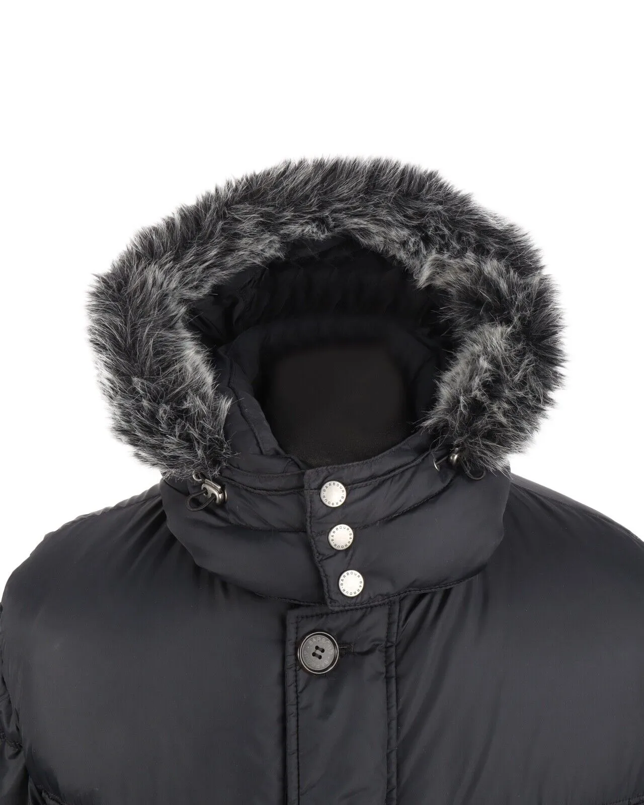BARBOUR Bolingbroke Jacket Black Quilted Down Puffer Coat Parka Men's Size L