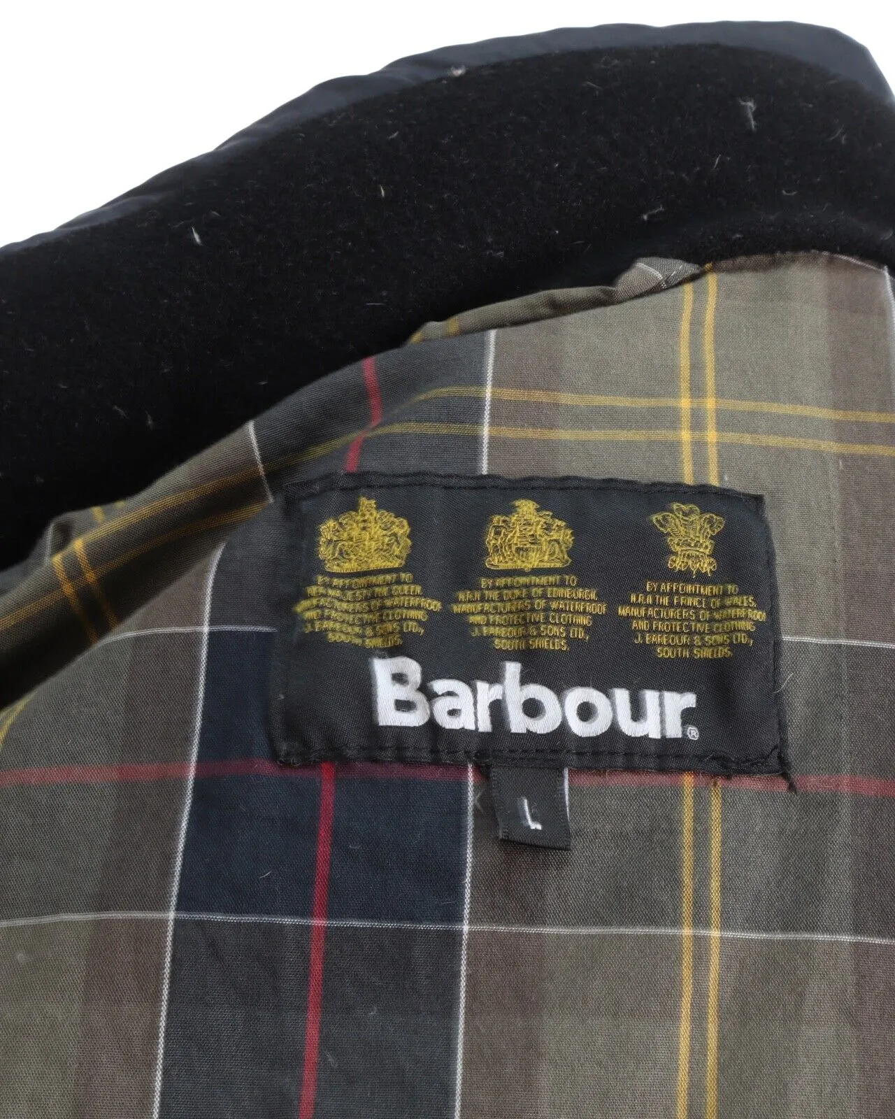 BARBOUR Bolingbroke Jacket Black Quilted Down Puffer Coat Parka Men's Size L