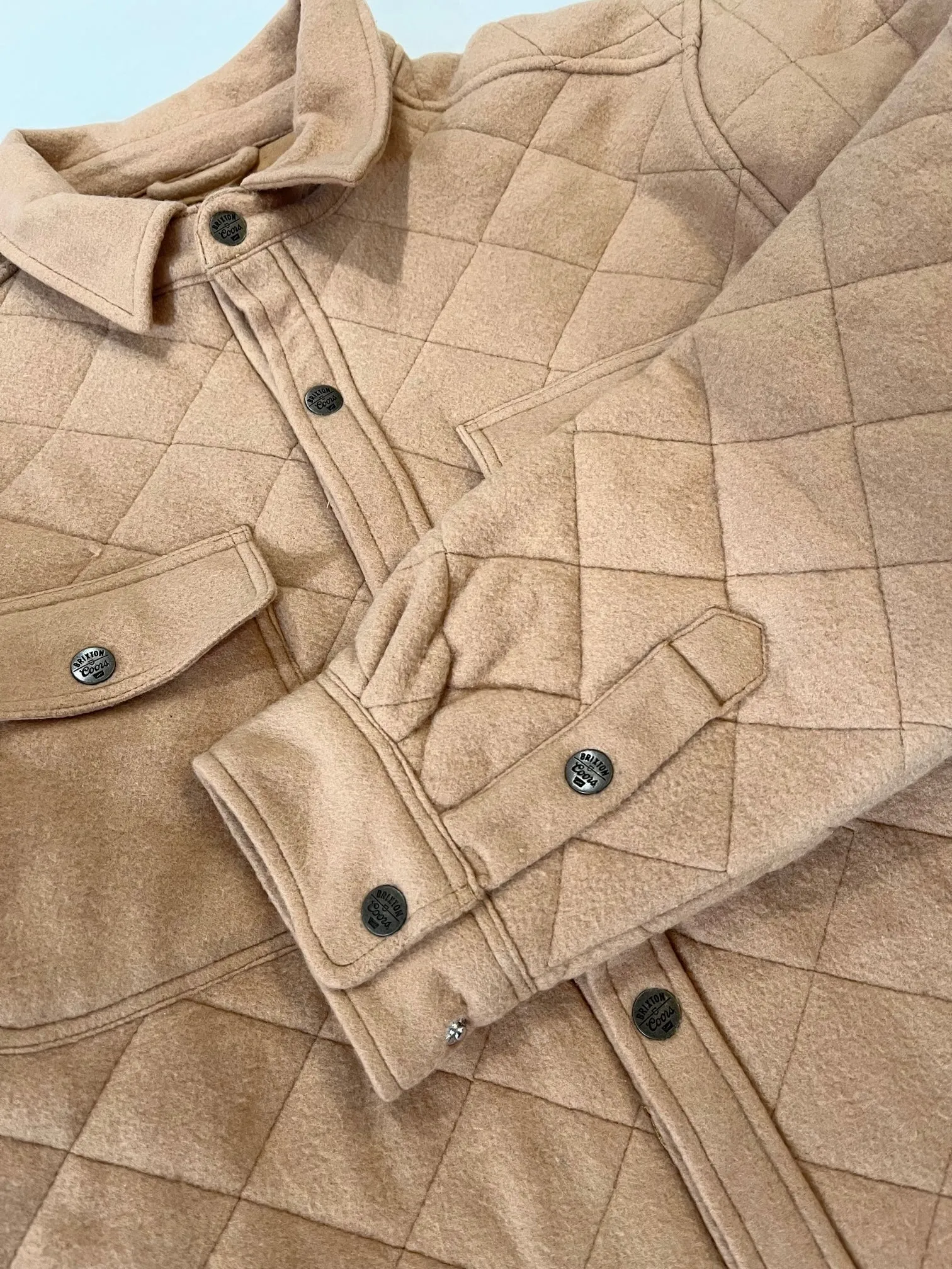 Brixton X Coors Cass Quilted Fleece Jacket - Brown