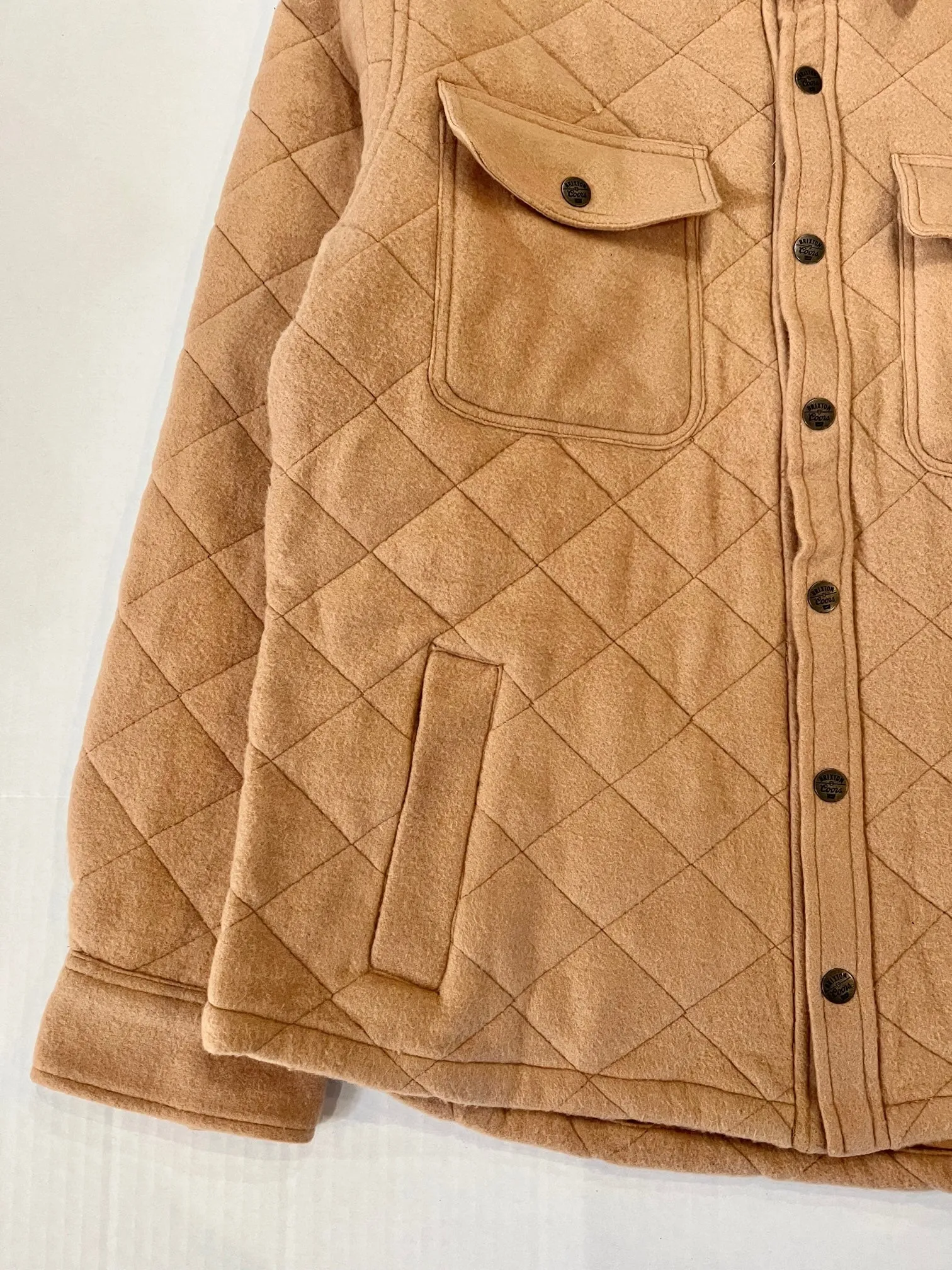 Brixton X Coors Cass Quilted Fleece Jacket - Brown