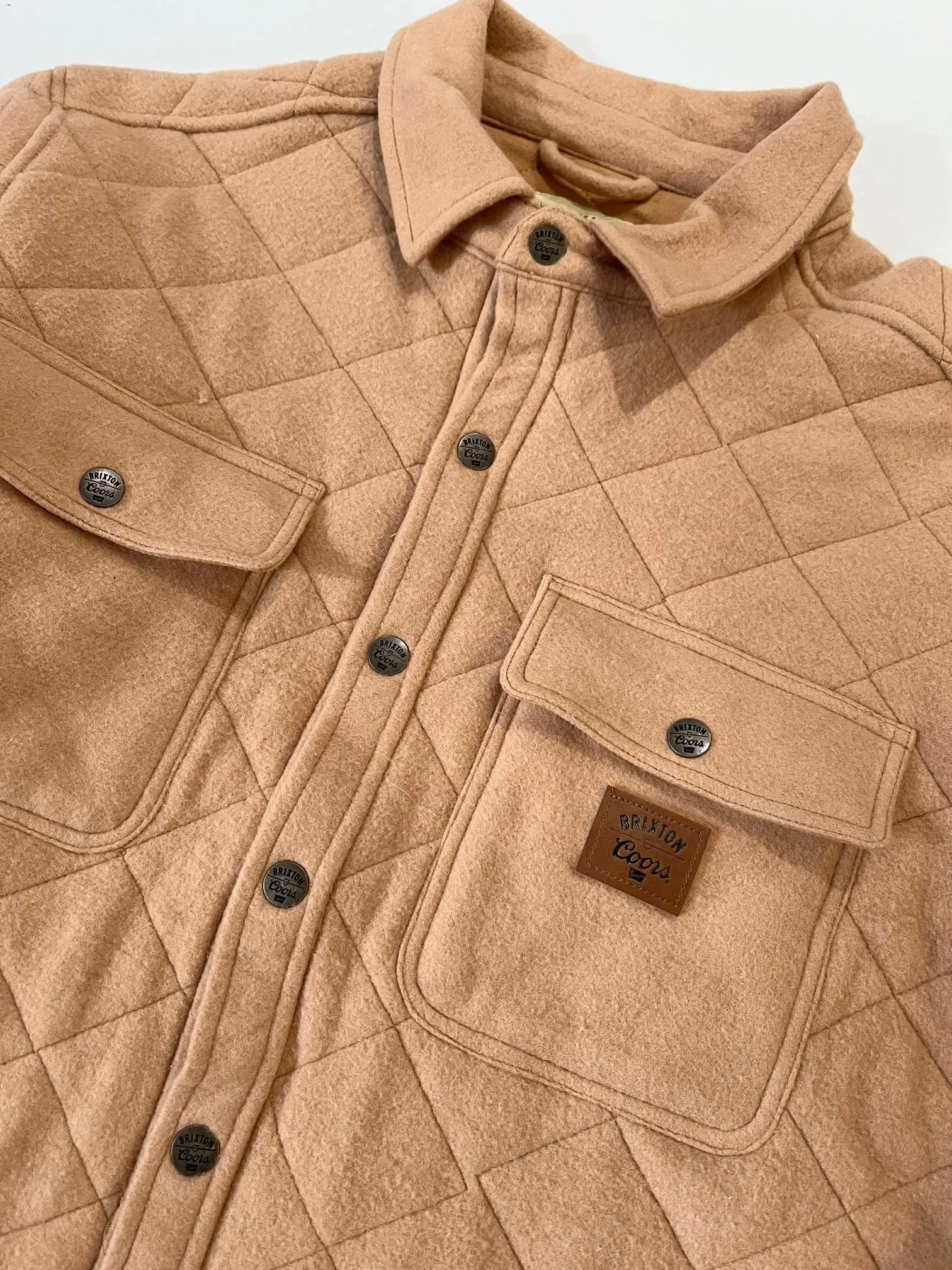 Brixton X Coors Cass Quilted Fleece Jacket - Brown