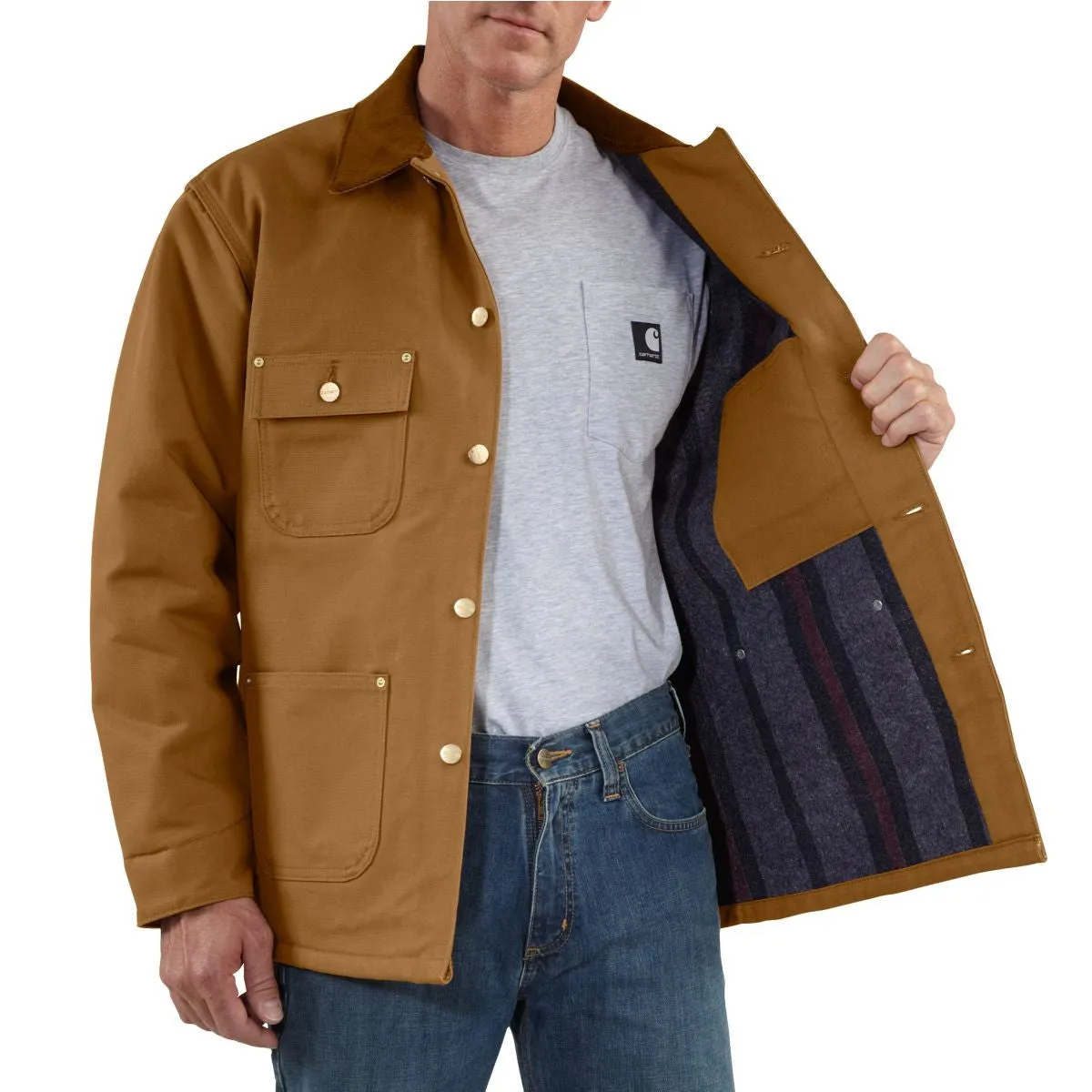 Carhartt Men's Carhartt Brown Duck Chore Coat