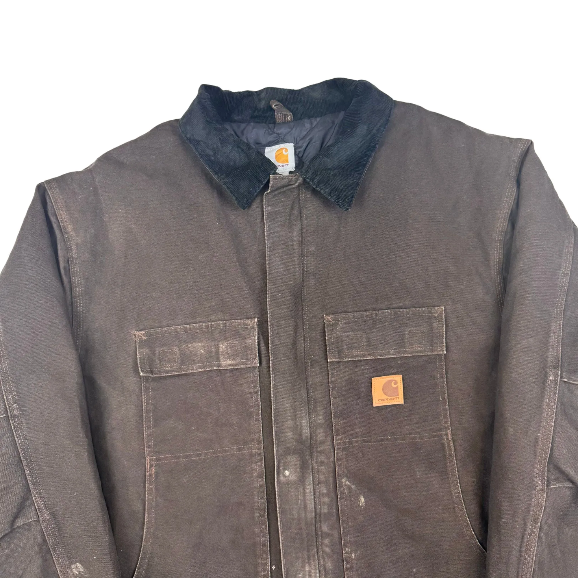 Carhartt Quilted Lined Artic Workwear Jacket Brown C26 DKB