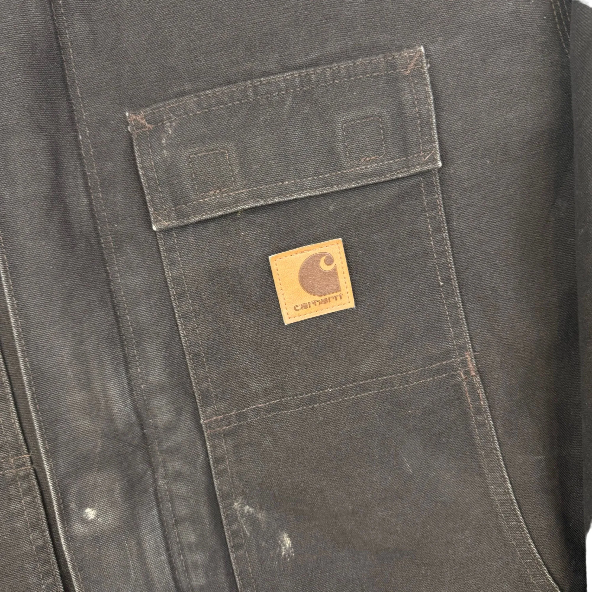 Carhartt Quilted Lined Artic Workwear Jacket Brown C26 DKB