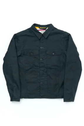 Ginew Wax Rider Coat Black "Facing East" Lining