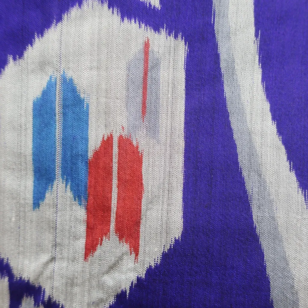 Haori Jacket Vintage(1920-1950) Blueish Purple Meisen Yabane Tall Silk #8980C3