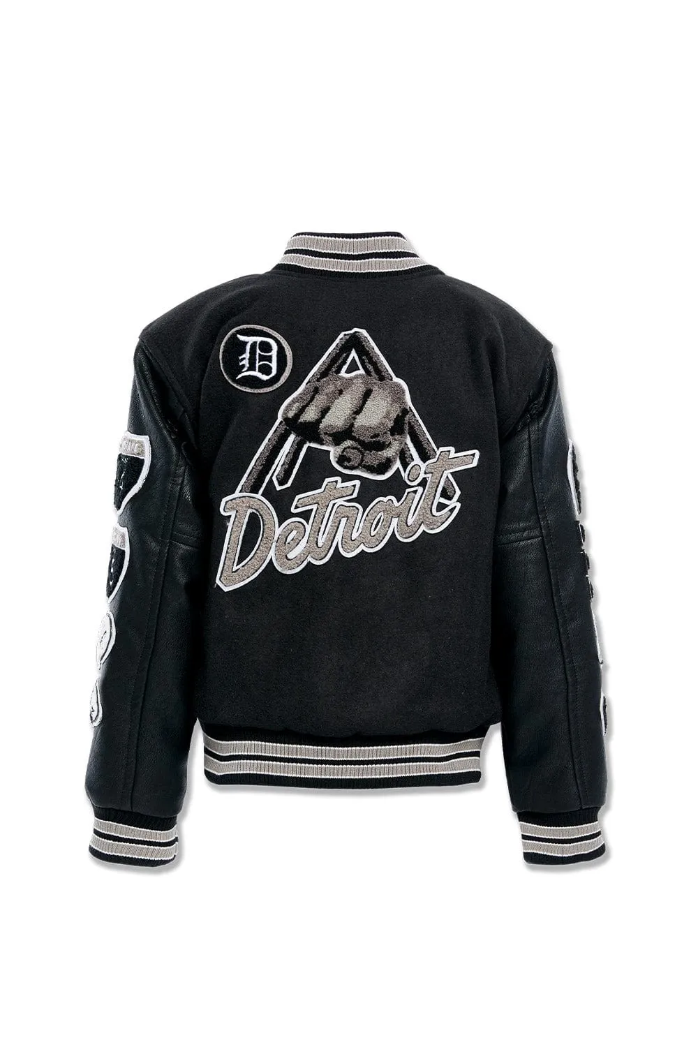 Kids Motown Varsity Jacket (Black Shadow)