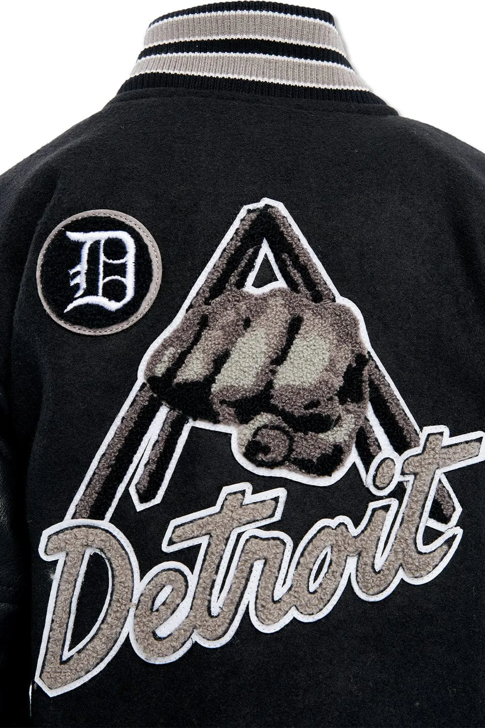Kids Motown Varsity Jacket (Black Shadow)