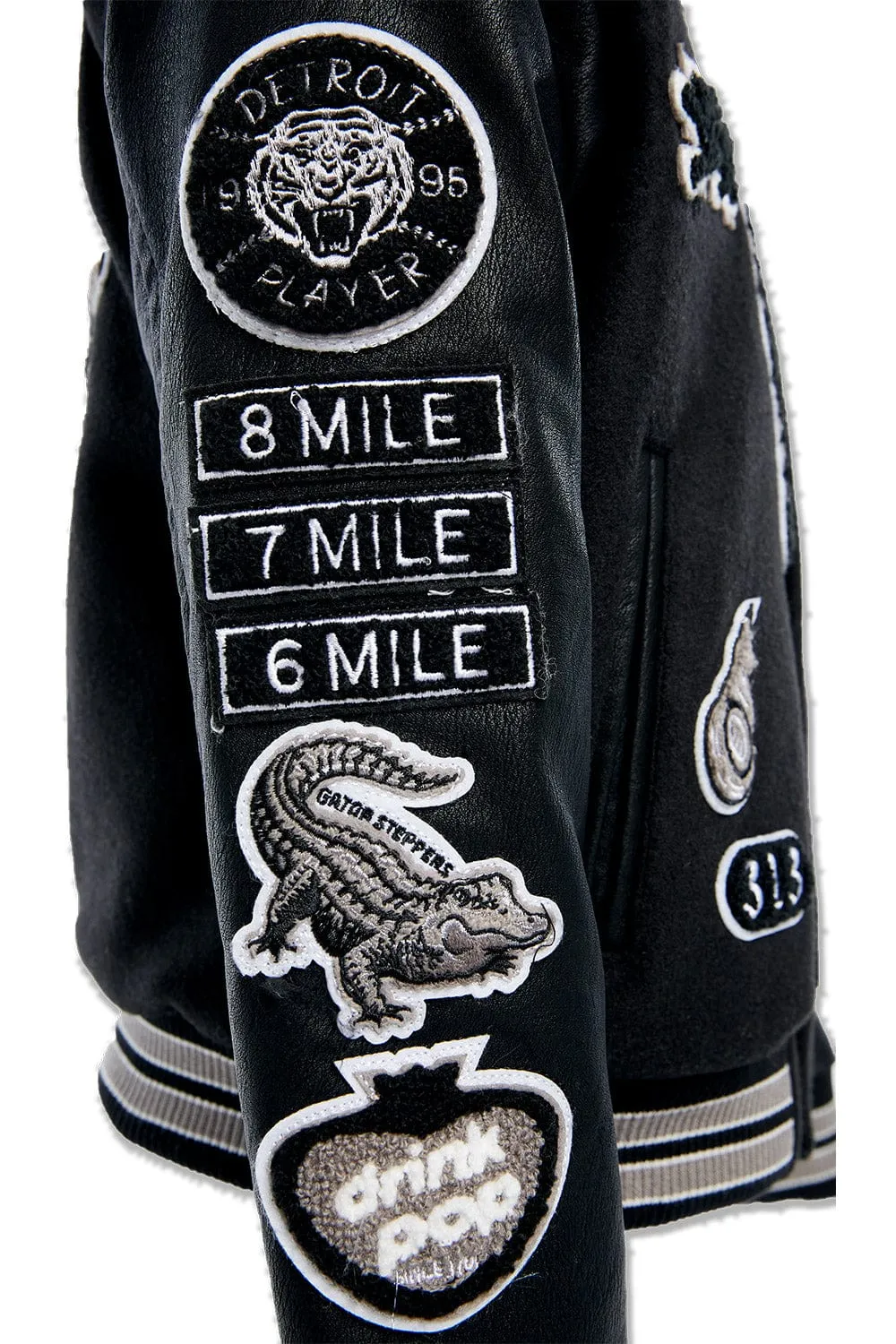 Kids Motown Varsity Jacket (Black Shadow)
