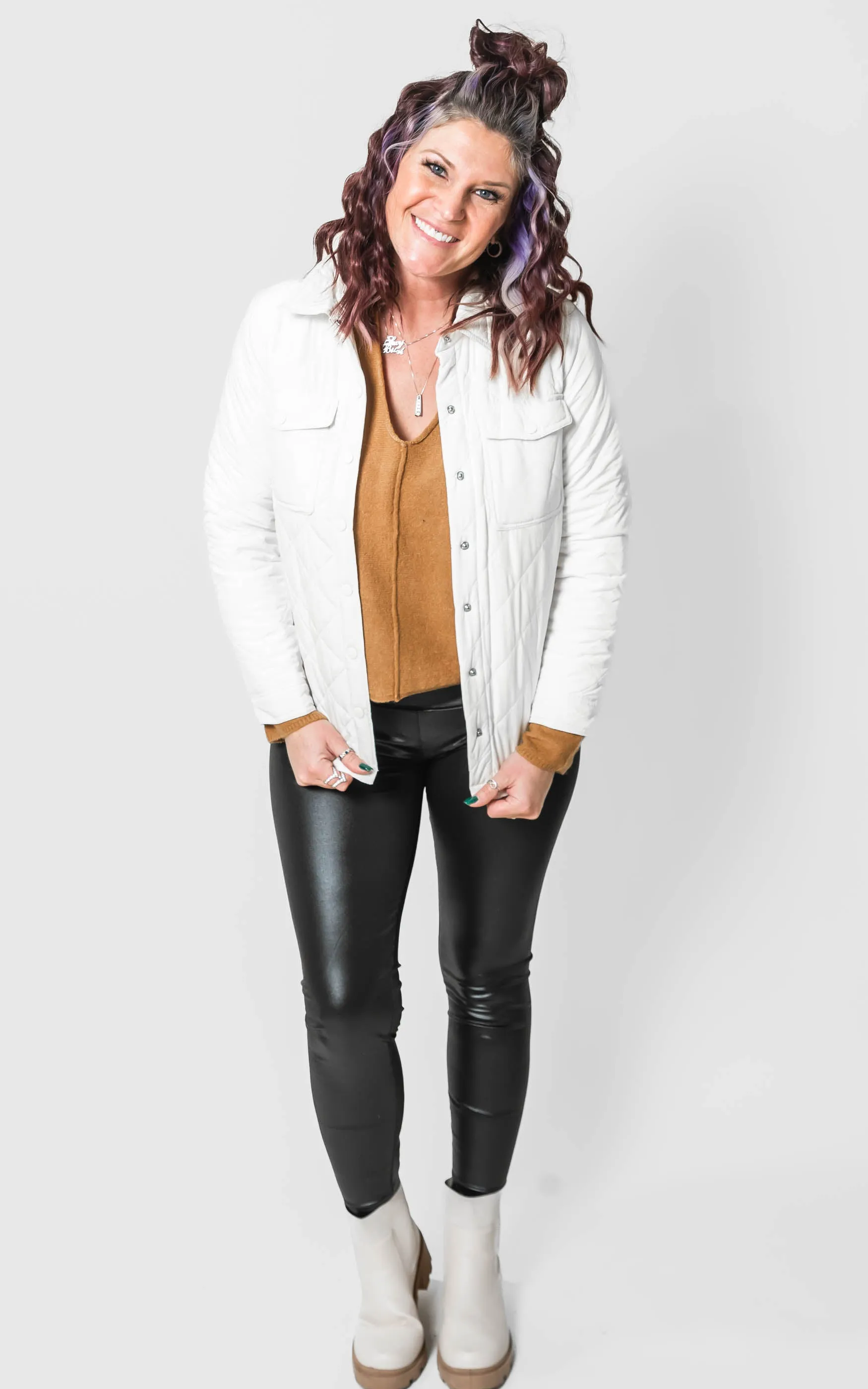 Leather Quilted Jacket - Final Sale