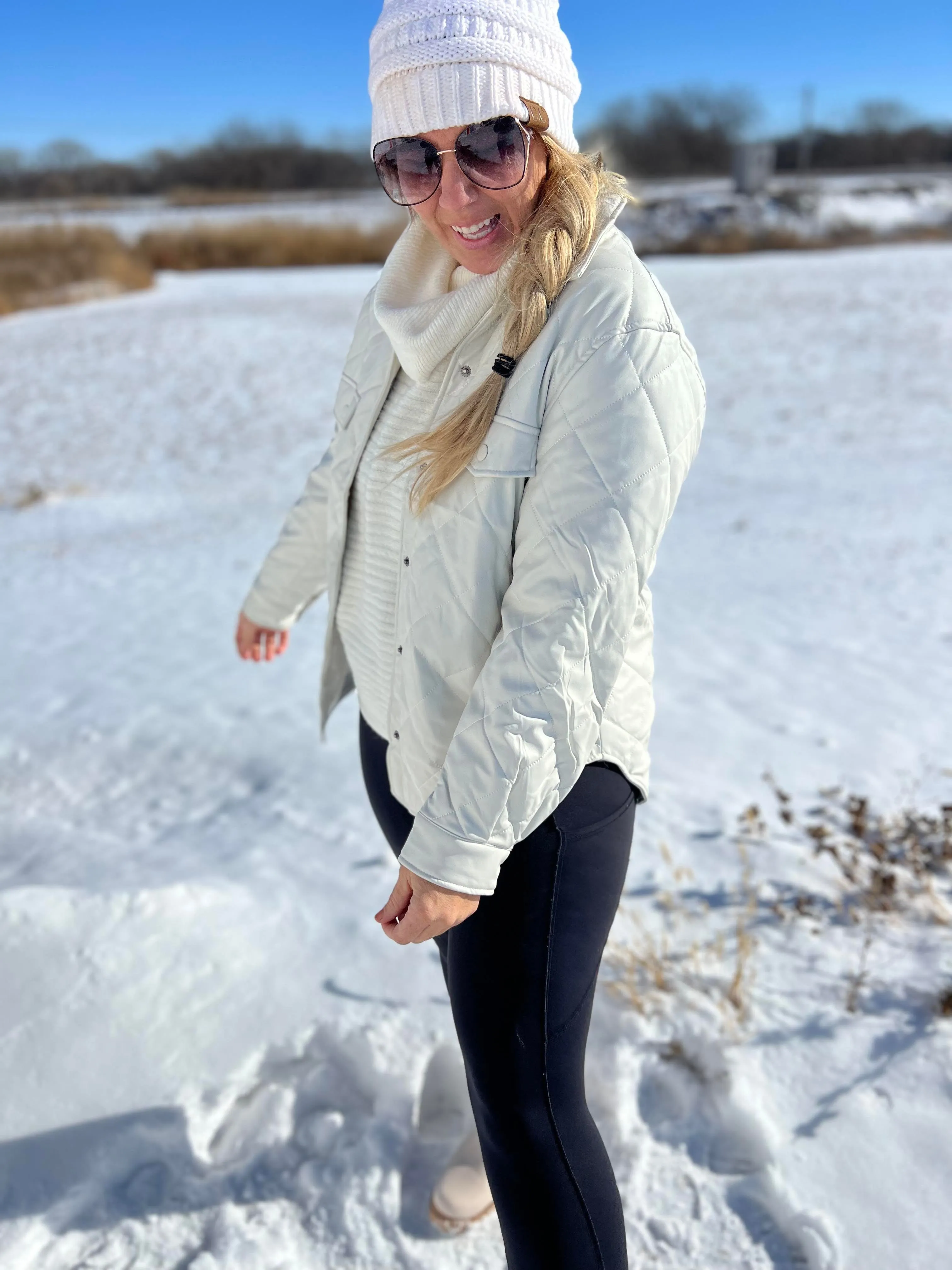 Leather Quilted Jacket - Final Sale