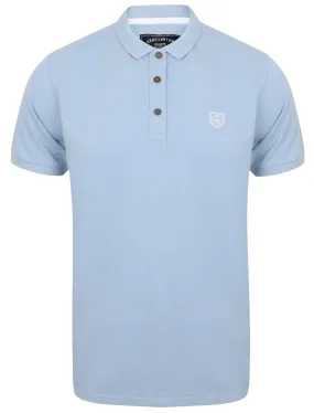Lewisham Cotton Pique Polo Shirt In Placid Blue - Kensington Eastside