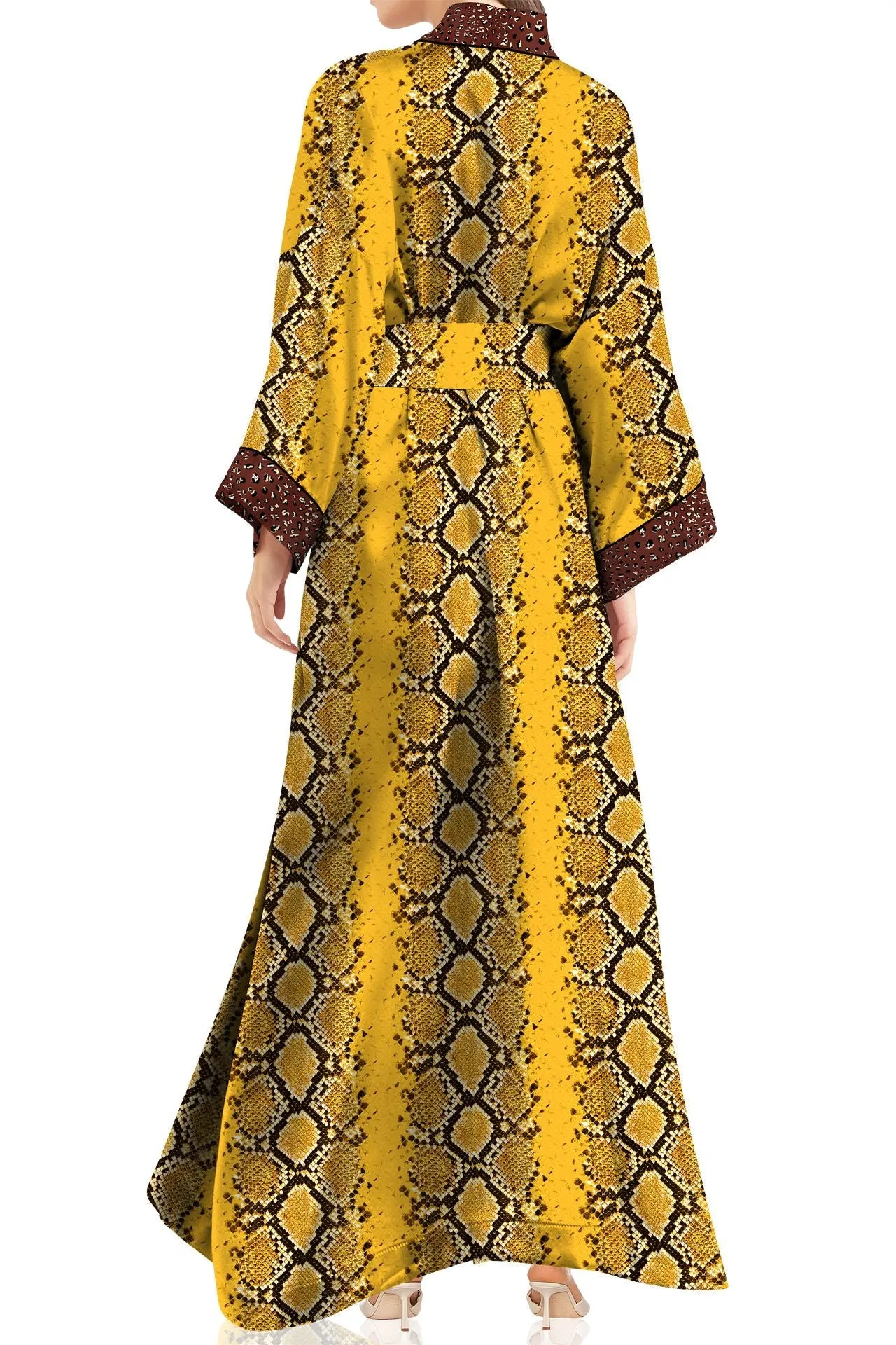 Long Kimono Robe Made with Vegan Silk