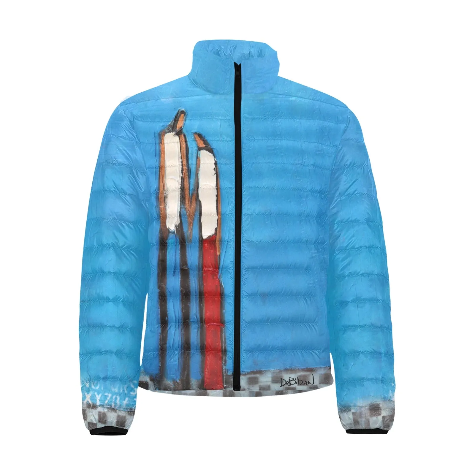 Love me do Men's Stand Collar Padded Lightweight Bomber Jacket(ModelH41)
