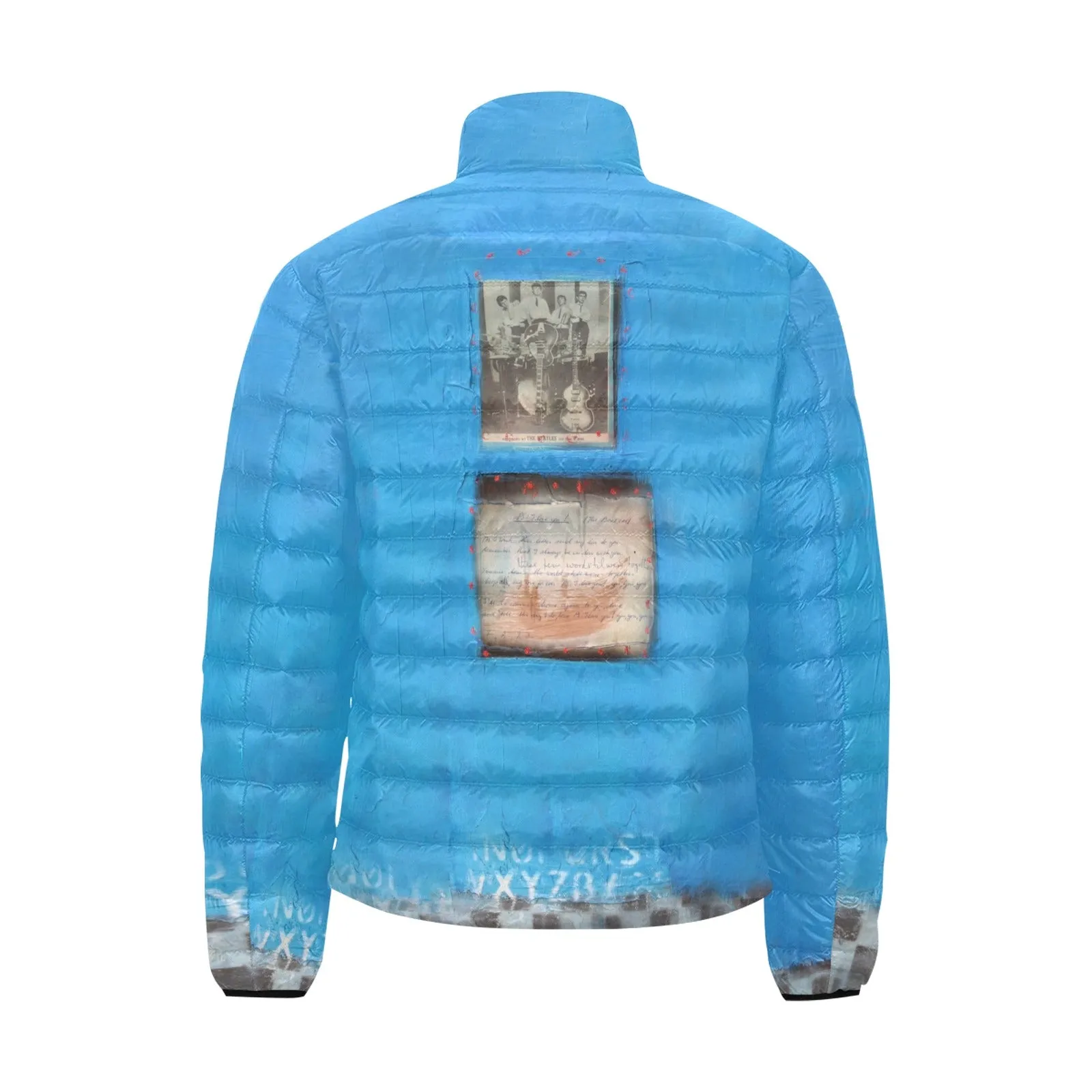 Love me do Men's Stand Collar Padded Lightweight Bomber Jacket(ModelH41)