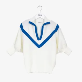Panama Polo Knit Sweater - Off White