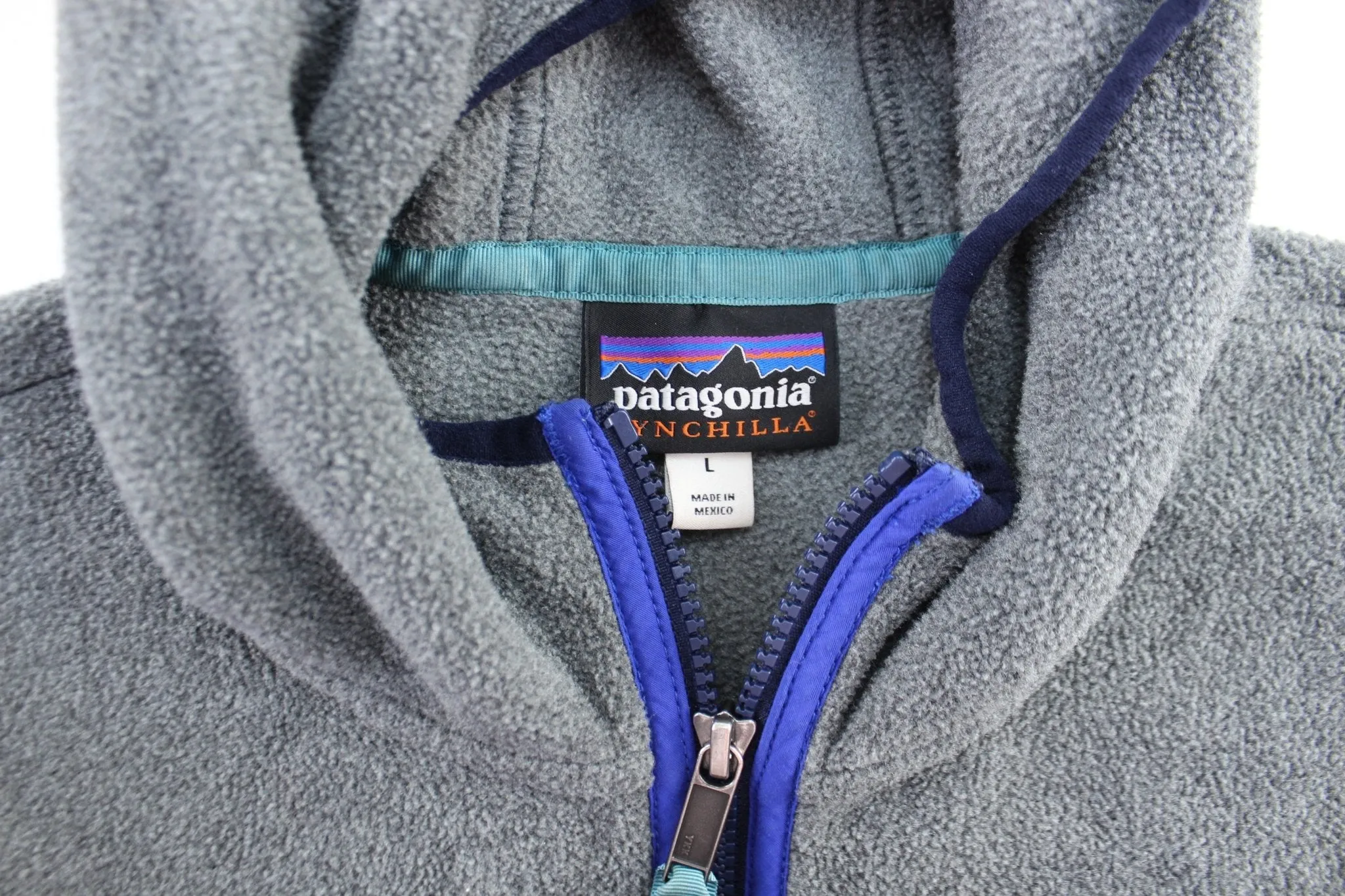 Patagonia Logo Patch Grey Fleece Zip Up Jacket