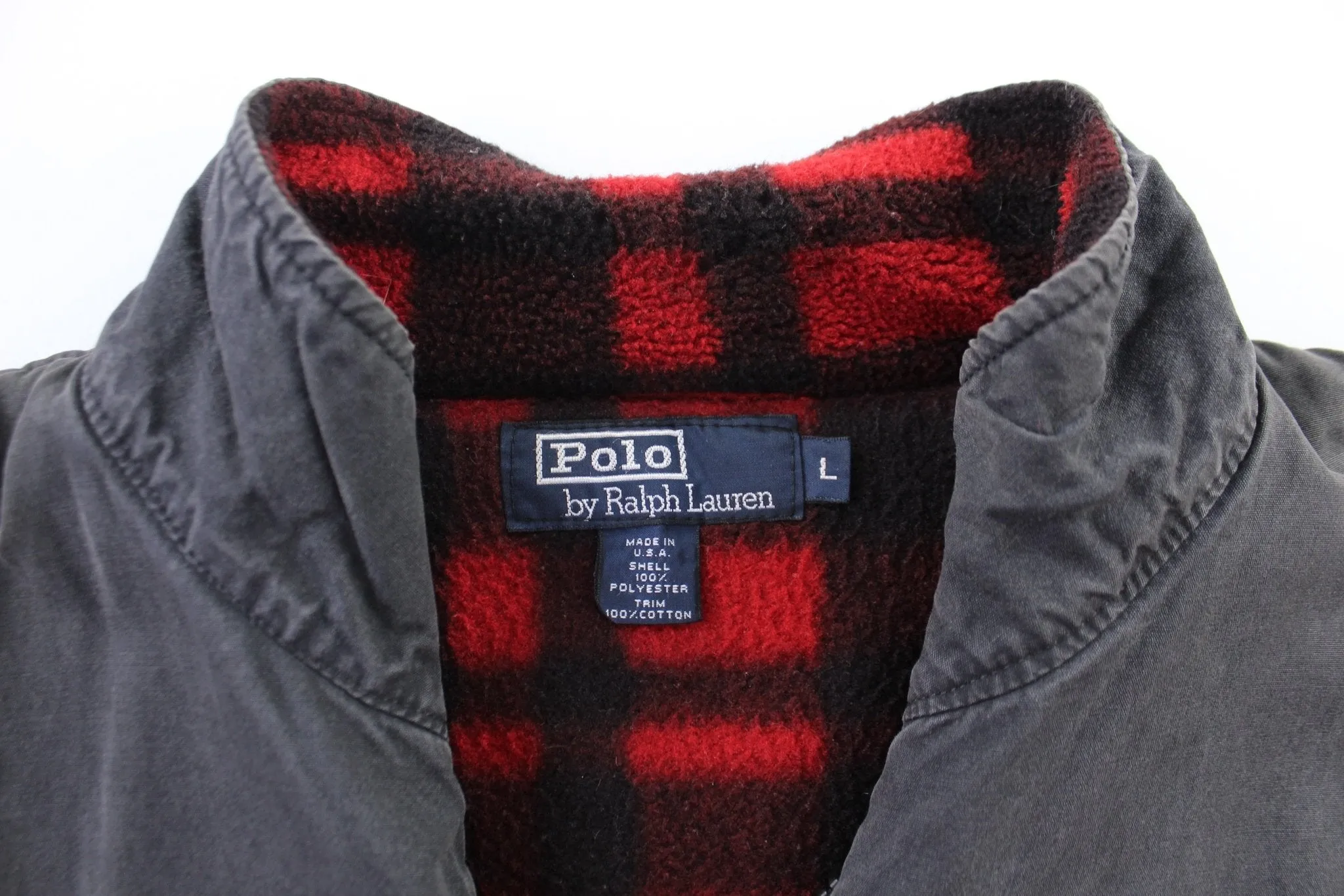 Polo by Ralph Lauren Polo Sportsman Checkered Fleece Zip Up Jacket