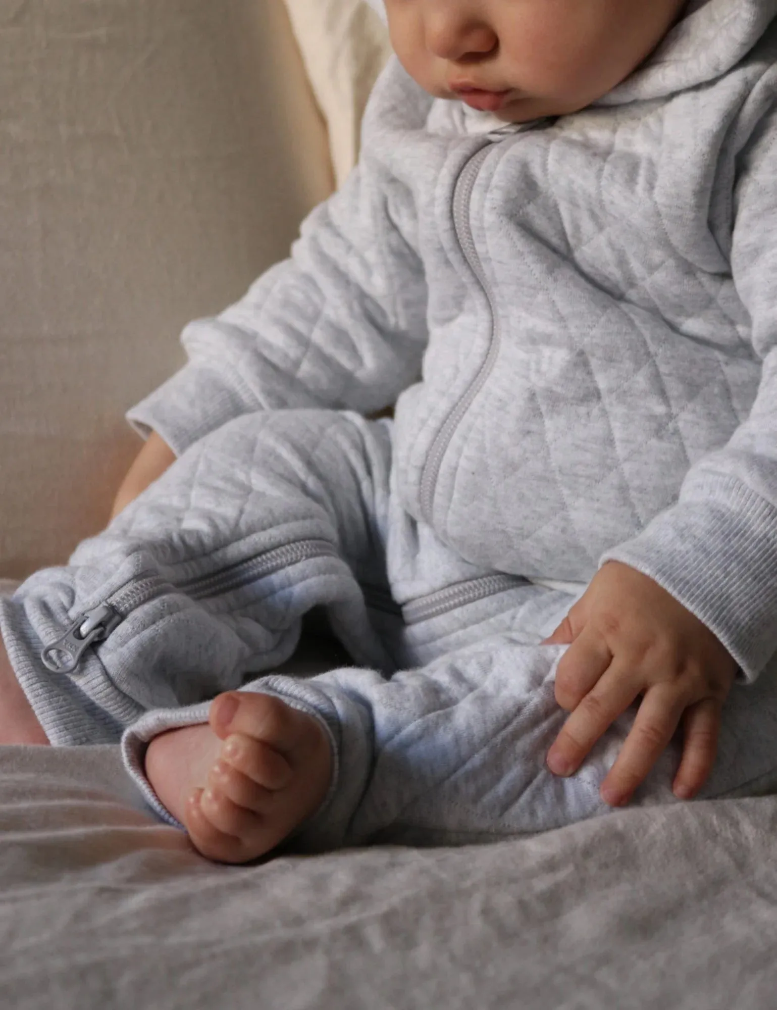 Purebaby Quilted Growsuit