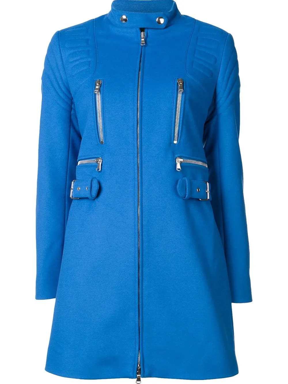ribbed slim fit coat