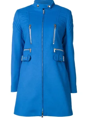 ribbed slim fit coat