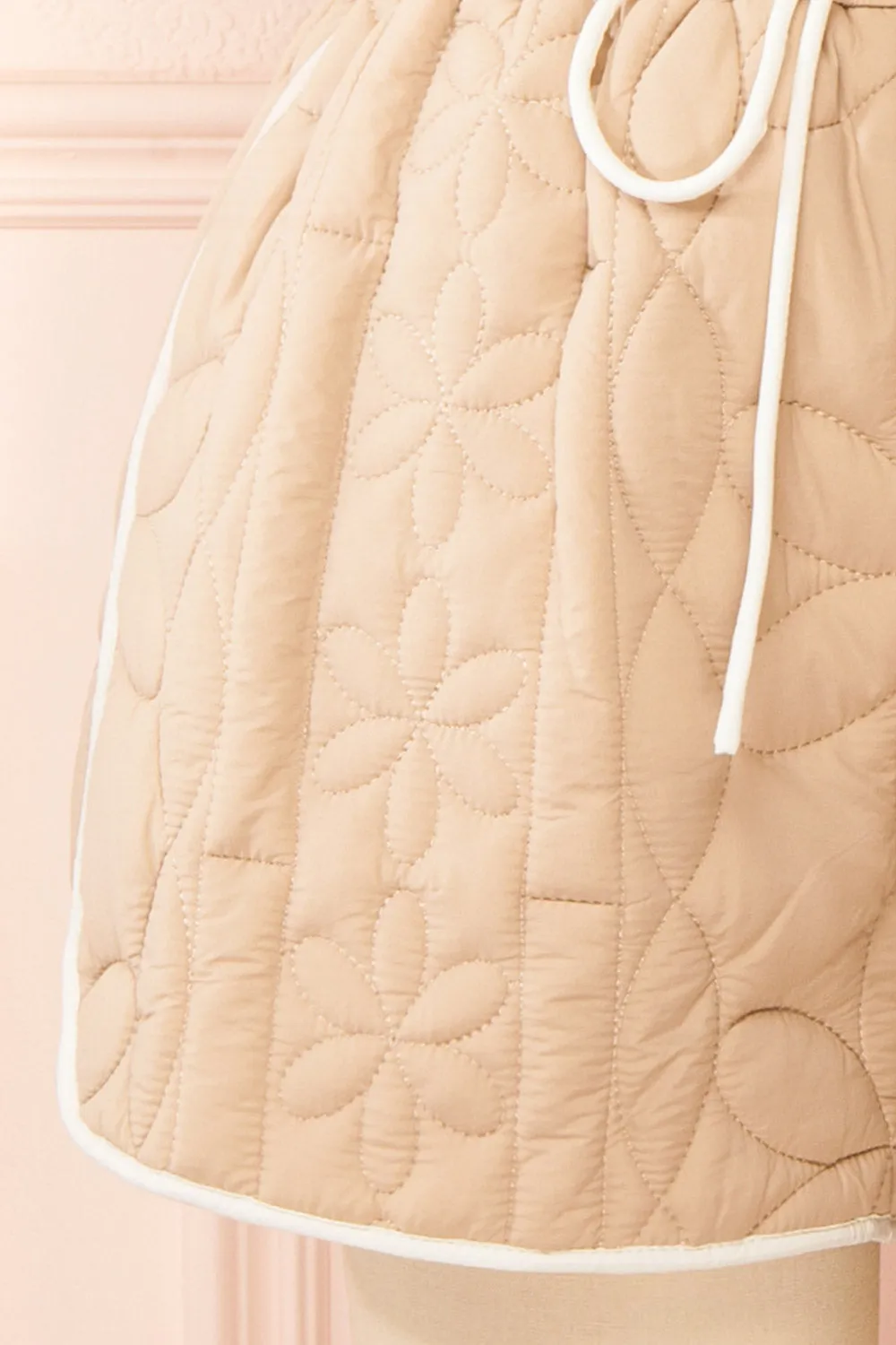 Set Ydrina Beige | Quilted Jacket & Short