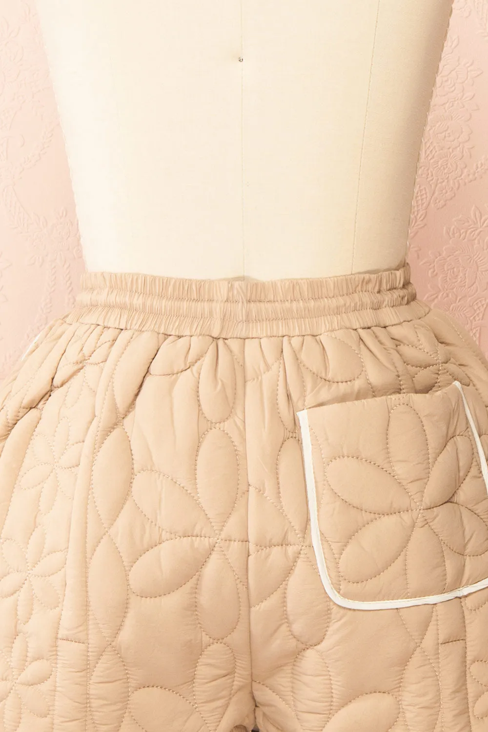 Set Ydrina Beige | Quilted Jacket & Short