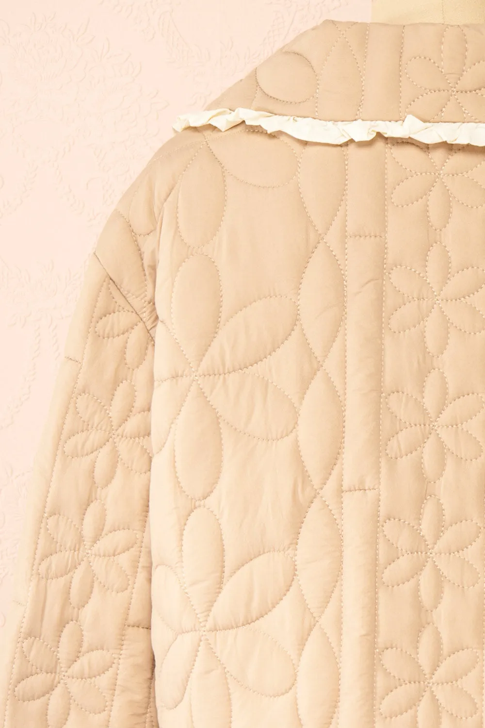 Set Ydrina Beige | Quilted Jacket & Short