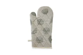 Single Oven Glove Lemons print Sage Green