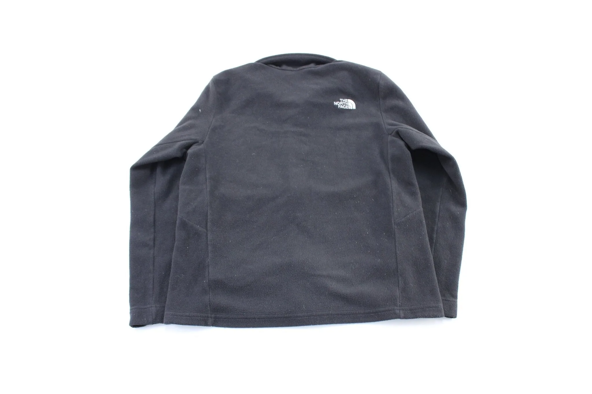 The North Face Embroidered Logo Black Fleece Zip Up Jacket