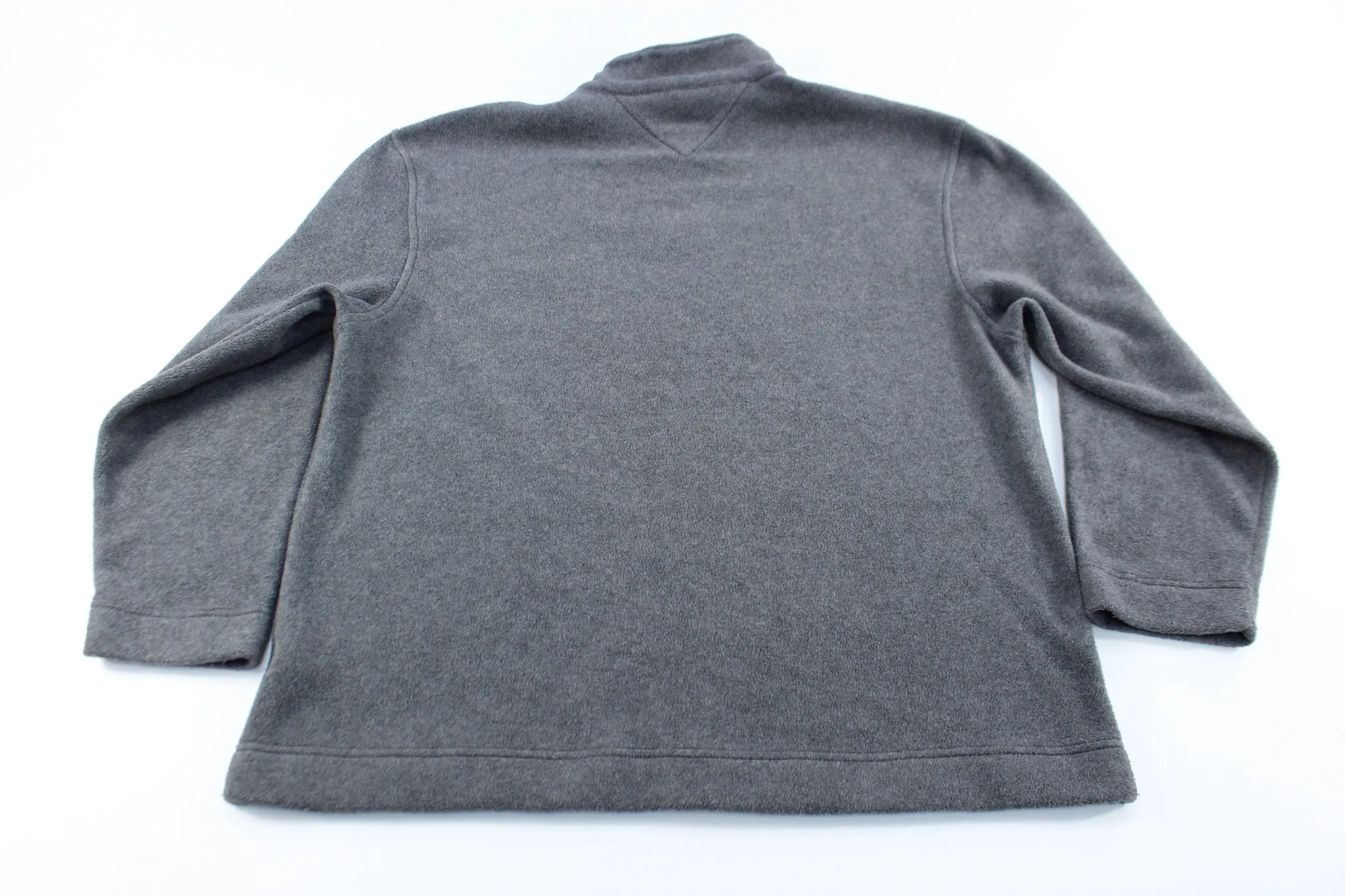 Tommy Hilfiger Embroidered Logo Grey Fleece Pullover Jacket