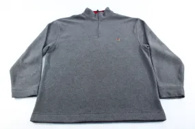 Tommy Hilfiger Embroidered Logo Grey Fleece Pullover Jacket