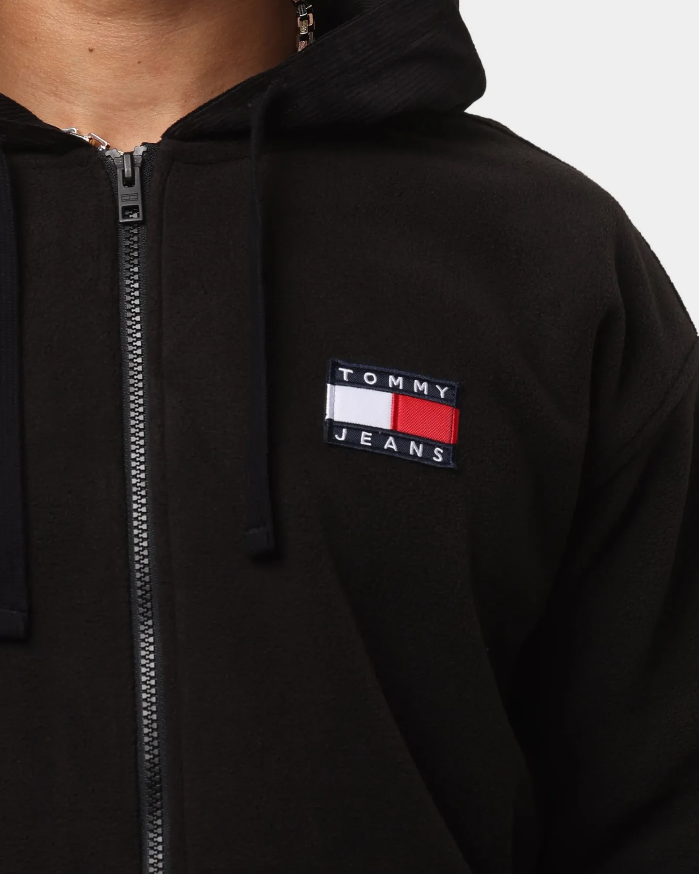 Tommy Jeans Mix Zip Thru Hoodie Black