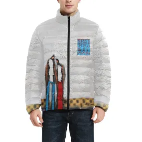 Tour together Men's Stand Collar Padded Lightweight Bomber Jacket(ModelH41)