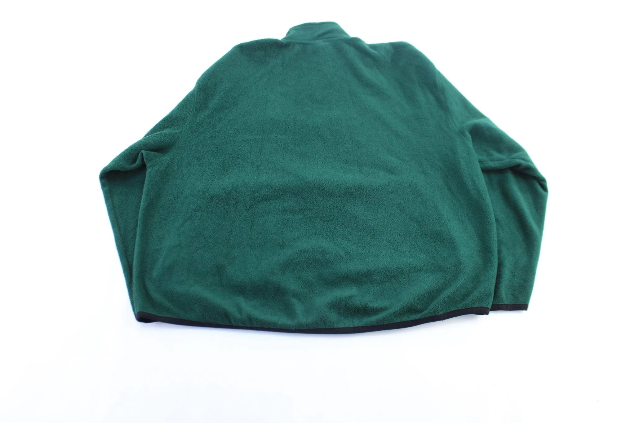 Vintage Adidas Embroidered Logo Green Fleece Zip Up Jacket