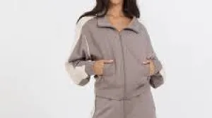 Vintage Havana Colorblock Cloud Fleece Zip Up