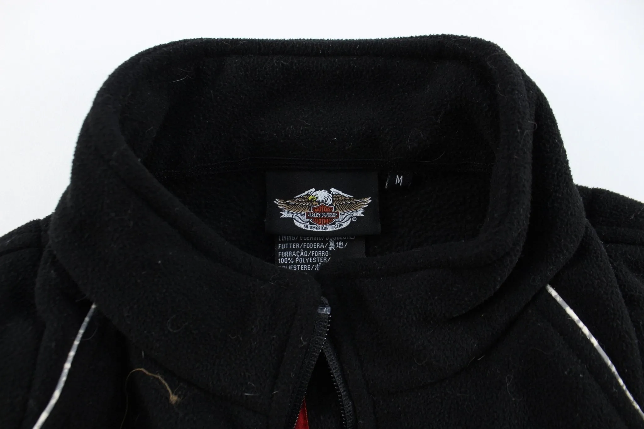 Women's Harley Davidson Embroidered Fleece Biker Jacket